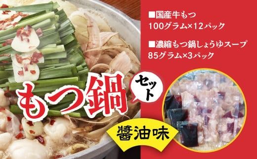 ホルモン専門店の国産牛もつ鍋セット 醬油味 12人前 2024年2月以降順次発送　JX001