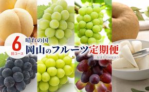 フルーツ 晴れの国 岡山 の フルーツ 定期便 6回コース 岡山県産 桃 もも 葡萄 ぶどう 梨 なし 2026年 先行予約