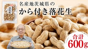 から付き落花生 600g （100g×6袋） 煎りざや落花生 おつまみ おやつ ピーナッツ 殻付き ナカテユタカ