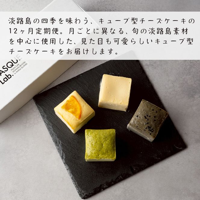 スイートチーズキューブ　12ヶ月定期便　チーズケーキ 洋菓子 デザート お取り寄せ 冷凍