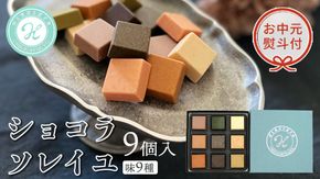 【 お中元 熨斗付 】  ショコラソレイユ 9種 チョコレート チョコ スイーツ デザート 高級 ギフト 贈り物 お礼 プレゼント 手土産 お菓子 [DJ08-NT]
