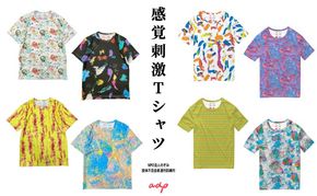 Tシャツ 感覚刺激Tシャツ 03AO 洋服 ファッション 総柄Tシャツ プレゼント 手書き 絵画 アート作品 通気性 柔軟性 日本製 福祉施設 ワークショップ 東京都 墨田区