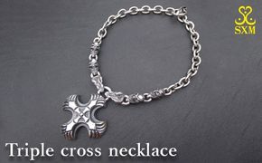 Triple cross necklace