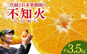 【先行予約】石本果樹園の美味しい 不知火 約3.5kg 約8～12玉前後【2027年2月初旬から2月下旬までに順次発送予定】 / みかん フルーツ くだもの 果物 デコポン 不知火【min002B】