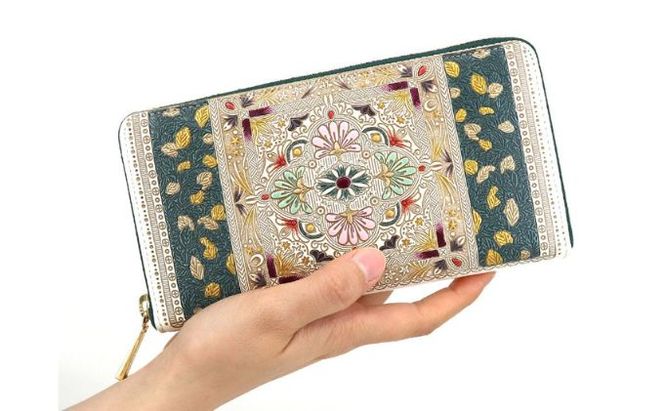 長財布 大容量 ぐるっとファスナーの長財布 黄金のタピ 文庫屋大関 通帳が入る 財布 レディース ラウンドファスナー レザー 本革 革 文庫革 レディース財布 お財布 通帳 通帳入れ 通帳ケース 日本製 東京 墨田区