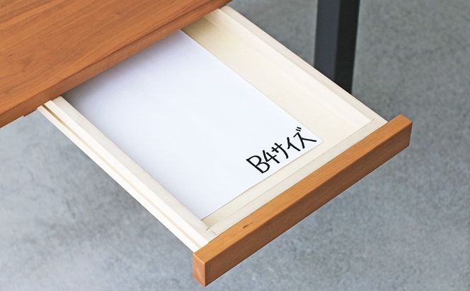 引き出し付き デスク 木製 ブラックチェリー材 幅 120 奥行 71 高さ 71 秋山木工 秋山木工株式会社 デスク 収納 デスク 引き出し 家具 インテリア シンプル おしゃれ 国産 静岡県 藤枝市