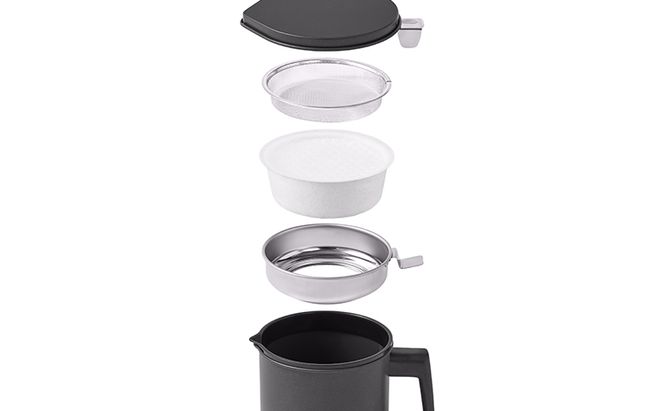 オイルポット カートリッジ付き 油こし 油こし器 油ポット ブラック アイリスオーヤマ H-OP800 油ろ過器 フィルター付き 揚げ物 天ぷら 油 再利用 エコ 節約 活性炭オイルポット 800ml 