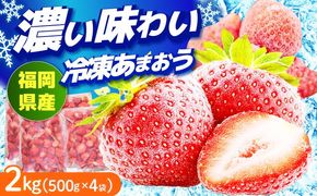 冷凍 あまおう苺 2kg （約500g×4袋） 《築上町》【南国フルーツ株式会社】 果物 苺 いちご あまおう[ABET002]
