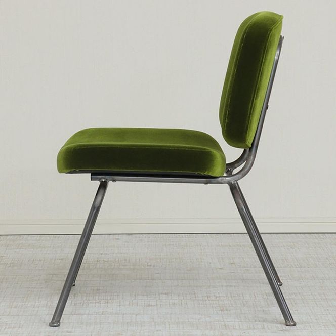 アイアンモケットダイニングチェア【グリーン】  	Z122VC02