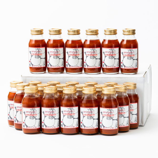 国産トマト100% 食塩無添加・糖度 8 以上 鈴鹿山麓の銘水と豊かな自然が育んだ、中村農園のトマトを100 ％使用した高級濃厚トマトジュース （180ml × 24本）【トマト トマトジュース 無添加 食塩無添加 濃厚 贅沢 国産 おいしい 農家 農家栽培 三重県 四日市 四日市市 糖度 甘い 甘み 酸味 生産者 とまと 高級 おすすめ 飲みやすい のみやすい 人気 送料無料】