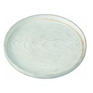 丸盆 24cm 金彩 白ケヤキ杢 ノンスリップ ［YG432］ 303446_CC430