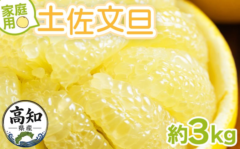 文旦 家庭用 3kg 大小混合(サイズ:L〜3L) 高知 大玉 小玉 混合 訳あり 傷 果物 土佐文旦 ぶんたん ブンタン フルーツ 柑橘 香南市産 高知県 数量限定 期間限定 季節限定 旬 常温 10000円以下 1万円以下 yk-0083