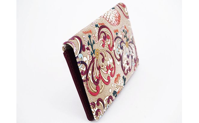 パスケース 名刺入れとしても パスカードホルダー 乱菊〈赤紫〉 文庫屋大関 名刺入れ 名刺ケース レディース 定期券入れ 定期入れ 名刺 カードケース 二つ折り 薄型 レザー 本革 革 文庫革 日本製 東京 墨田区