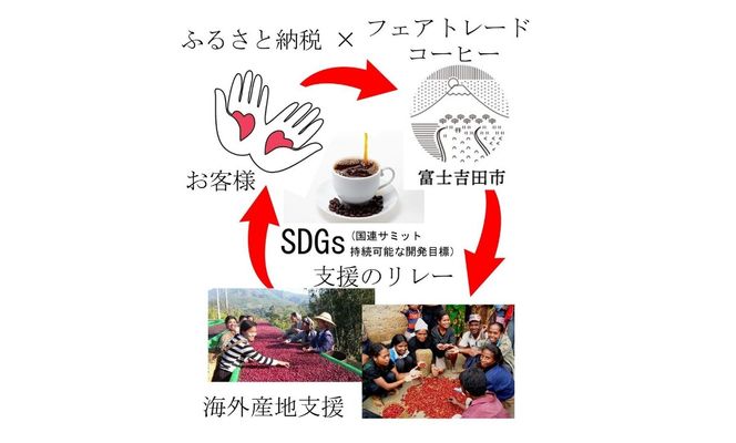 メール便発送【訳あり】フェアトレード ブレンドコーヒー 富士山の湧き水で磨いた スペシャルティコーヒー(豆320g / 粉320g / ドリップ16パック) フェアトレードコーヒー 珈琲 豆 スペシャルティコーヒー コーヒー ブレンドコーヒー 山梨 富士吉田