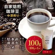 自家焙煎珈琲豆中深煎り（ペルー）　100g｜ 飲料 カフェイン 珈琲 coffee コーヒー豆 ペルー 自家焙煎珈琲豆 中深煎り 伊那 長野 信州 ふるさと納税【007-b5】