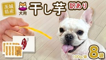 【 塚田商店 】 犬用 干し芋 訳あり 100g × 8袋 無選別 ドックフード ペットフード 犬 国産 無添加 さつまいも 芋 おやつ 和菓子 いも イモ 工場直送 マツコの知らない世界 [BD034ci]