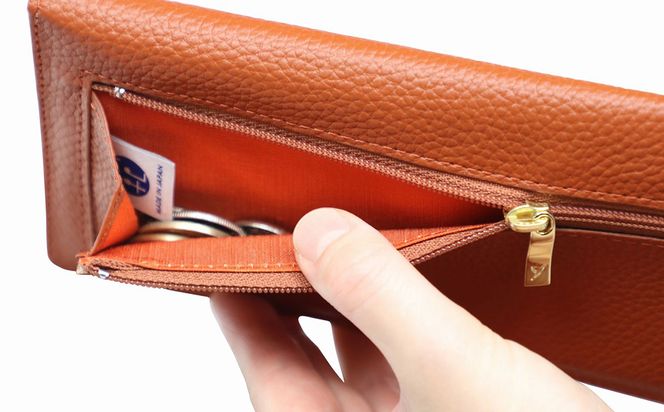 豊岡工房 牛革 スリム長財布（4116）キャメル / 長財布 薄い ユニセックス 大きく開く 中身が見やすい 柔らかい シュリンク牛革 メンズ レディース 財布 さいふ サイフ 国産 日本製 小田清株式会社