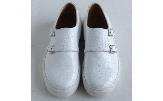 クロコダイルスニーカーダブルモンクストラップ【クロコダイル革靴レザーフルオーダーメイド竜田靴大阪府門真市】 272230_BE013