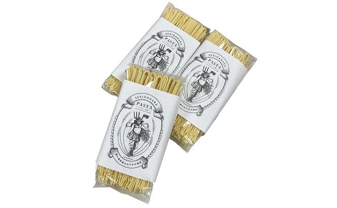 関ケ原町産ふわりもち使用 関ケ原パスタ（ストレート麺）計900g（300g×3袋 約9人前）