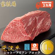 【A-320】宝牧場 近江牛シャトーブリアンブロック 1kg［高島屋選定品］