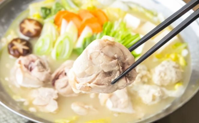 ありた鶏水炊きセット 2-3人前《築上町》【吉浦コーポレーション】 鶏 鶏肉 水炊き 鍋セット 国産鶏[ABFF012]