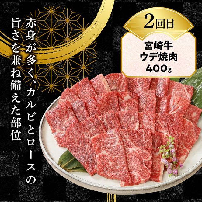 【3ヶ月定期便】宮崎牛食べ比べ焼肉 N0147-YD0255　