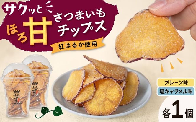 入江農園 さつまいもチップス（プレーン味・塩キャラメル味 各1個）2個入り 糸島市 / いとのKIKORI[AFR003]