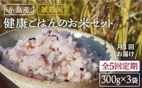 全5回 定期便 （月1回） 雑穀米 健康 ごはんの お米 セット 二丈赤米産直センター [ABB020] 雑穀 国産 米 黒米 赤米 栄養満点 もち もち黒米 古代米 定期便