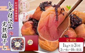 【定期便（2月・6月・10月）全3回お届け】 紀州南高梅使用 しそ仕込み完熟梅干し 無選別1kg ［TM214］ 303446_XH92267