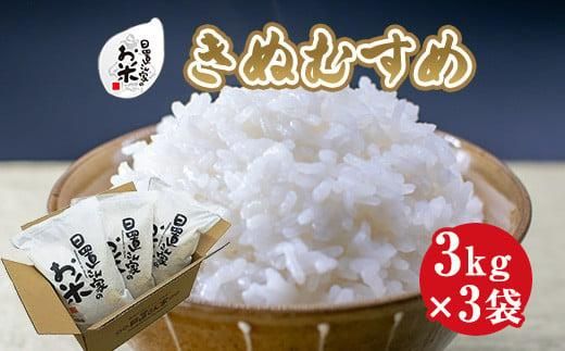 177.日置さん家のお米「きぬむすめ」3kg×3袋[精米・2025年産] 313726_AE012VC01