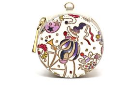 【文庫屋大関】マカロンポーチ ピエロ＜ソワレ＞【皮革工芸品】 ポーチ ミニポーチ 小物入れ アクセサリー入れ イヤホン入れ 収納 保管ケース 手のひらサイズ  本革 革 皮革 工芸品 工芸 雑貨 ギフト プレゼント 日本製 東京