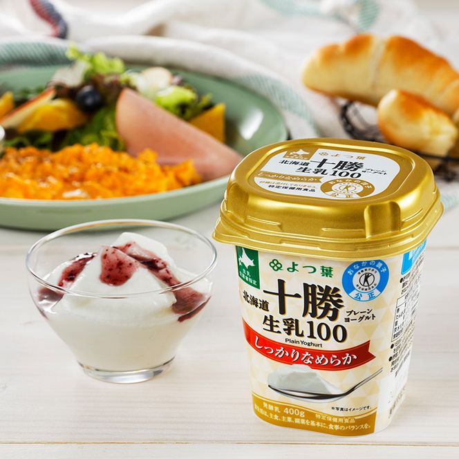 よつ葉 「北海道十勝プレーンヨーグルト 生乳100 しっかりなめらか・とろっとなめらか」4個セット 400g×各2【 よつ葉 北海道十勝プレーンヨーグルト 生乳100％ タンパク質 菌 効果 腸活 レシピ アレンジ 水切り はちみつ やわらか 北海道 十勝 幕別 】