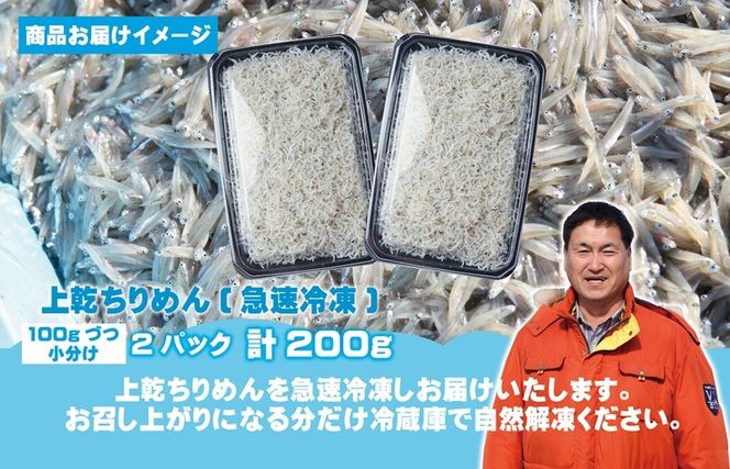 G2907 【お試し】上乾ちりめんしらす 200g【小分け 100g×2P シラス しらす sirasu 海鮮 人気 おすすめ 産地直送 スピード発送】
