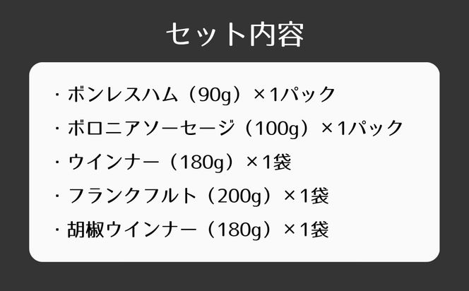 【仙石ハム伊賀屋】ハムとソーセージ５種詰め合わせ｜京都 ギフト 厳選したお肉［ 国産豚肉のみ使用 こだわりの素材 手仕込み お中元 お歳暮にも 人気 おすすめ お取り寄せ 通販 送料無料 ふるさと納税 ］ 261009_B-NW02
