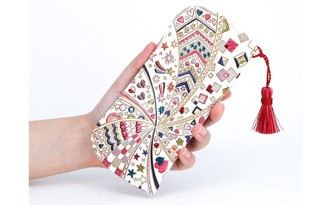 【文庫屋大関】メガネケース　グロッシーハート【皮革工芸品】 ファッション小物 民芸品 