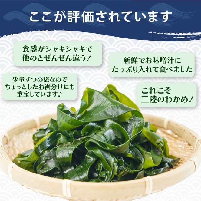 TVで紹介 わかめ 800g(100g×8) 塩蔵わかめ 三陸 漁師わかめ 小分け 若芽 湯通し 海藻 海産物 味噌汁 ごはん 夕飯 おかず 小分け 個包装 サラダ お刺身 刺し身 刺身 綾里 岩手県 国産 大船渡 [marukatu002]