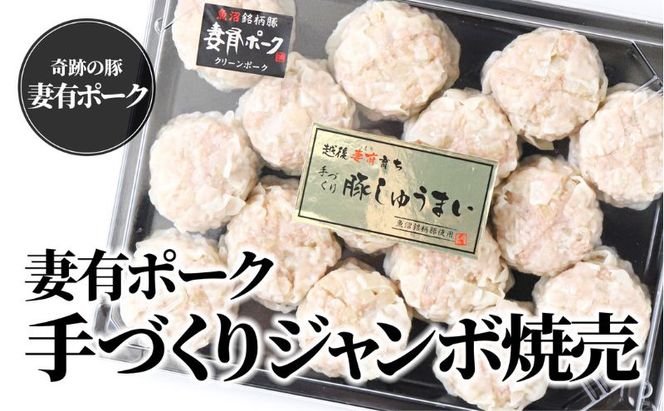 【魚沼銘柄豚】妻有ポーク 手づくり ジャンボシュウマイ 2パック（15個入り） お肉 肉 豚肉 焼売 加工品 