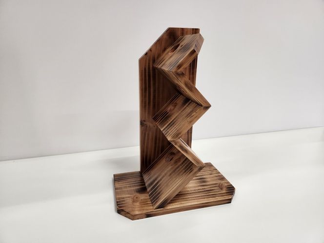 木製ワインラック ～波状型スタンド～（5本立て型）