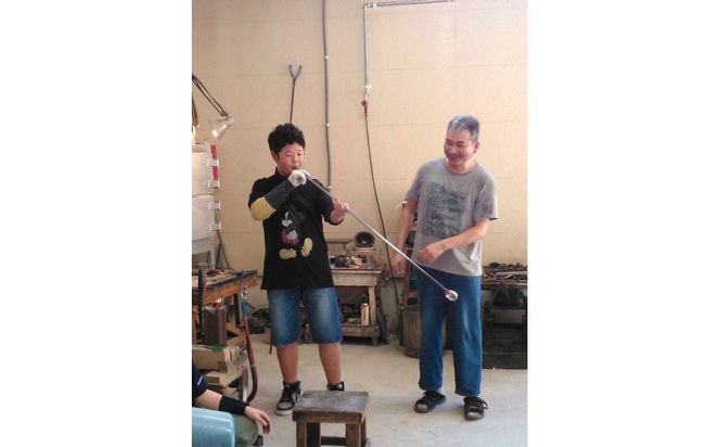 博多びーどろ 吹きガラスコップ作り工芸体験1名様分【粋工房】_HA2042 びーどろ ガラス コップ 作り 体験 工芸 福岡県宗像市 宗像市 福岡 宗像