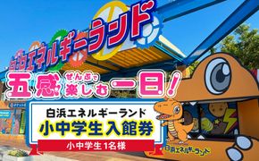 白浜エネルギーランド 小中学生 入館券 1名 304018_W005