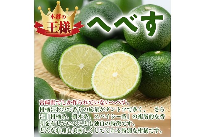 ＜先行予約受付中！2025年7月上旬～8月上旬の間に発送予定・期間限定＞宮崎特産へべす(1～1.3kg)  へべず 柑橘 果汁 贈答用 国産 特産品 宮崎県 門川町 【KT-10】【K.Tfarm】