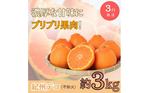 【全3回定期便】旬のフルーツ定期便 【田村みかん /  紀州デコ(不知火) /  桃】 ～和歌山の旬をお届け～ / みかん ミカン 温州みかん 有田みかん 不知火【tkb313】