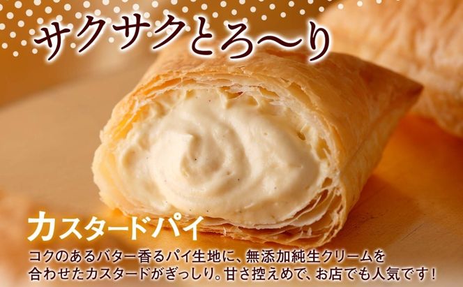 北海道 シュークリーム&カスタードパイ 各4個 洋菓子 パイ カスタード クリーム 洋菓子 スイーツ デザート おやつ 冷凍 食べ比べ お菓子のふじい ニセコ 送料無料 北海道 倶知安町 北海道産 北海道産素材使用 