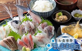 159-2051-01　めしや大磯港 お食事券 3,000円分【 神奈川県 大磯町 お食事券 食事券 】