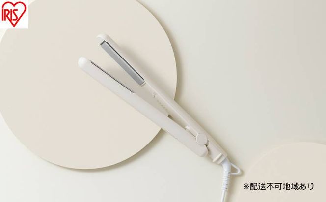 ストレートアイロン HIR-MS102-W オフホワイト ヘアアイロン ストレート 軽量 ストレートアイロン コンパクト 海外対応 セラミックコーティング ヘアーアイロン 5段階温度調節 スリム ヘアケア プレゼント ギフト MiCORA ミコラ アイリスオーヤマ