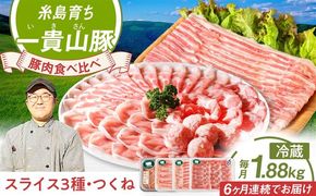 【全6回定期便】一貴山 豚しゃぶ セット糸島市 / いきさん牧場 /鍋 しゃぶしゃぶ 豚しゃぶ 肩ロース ロース つくね バラ 豚バラ [AGB008] 豚しゃぶ しゃぶしゃぶ 肩ロース 豚バラ 豚つくね つくね