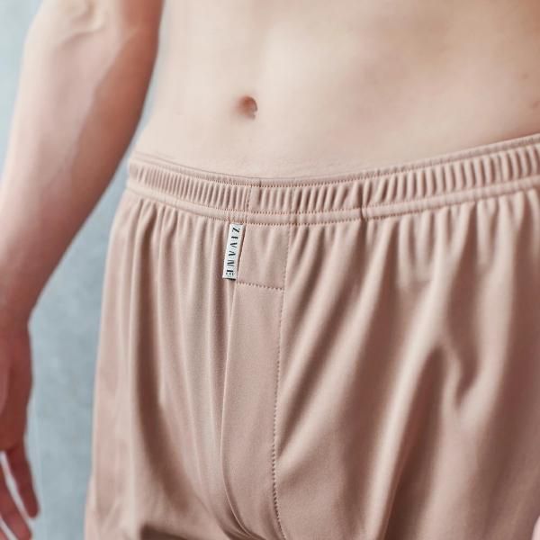 メンズ 下着 ショート トランクス Mサイズ 1枚 / 柄 / 05：Botanical beige / ZIVANE ジバン / 締め付け感の無い / 専用BOX付き アンダーウェア