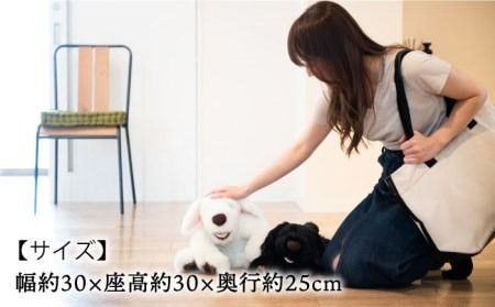 犬型セラピー？！ロボット？パトランの白（通称：シロラン）犬 ぬいぐるみ 糸島市 / 科学工房未來 [AYI003]
