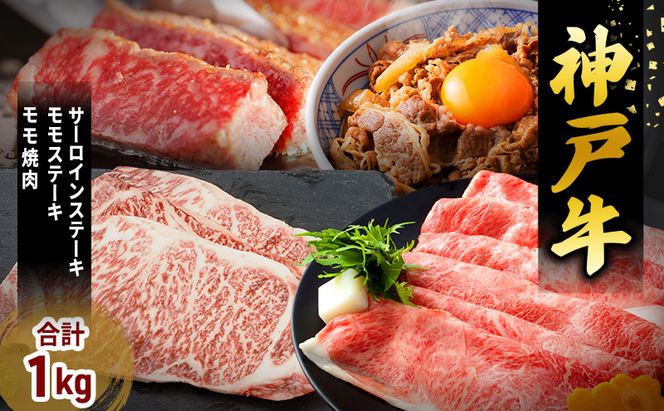 神戸牛 福袋 帝神 おまかせコース C  サーロインステーキ ももステーキ カルビスライス