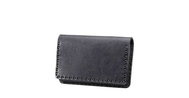 豊岡財布 haaki Leather カードケース HLC500 ネロ /  カード入れ 名刺入れ 革 革小物 牛皮革 メンズ レディース プエブロレザー 手縫いのステッチ ハンドメイド シンプル デザイン 無地 KOMOREBI 木和田正昭商店
